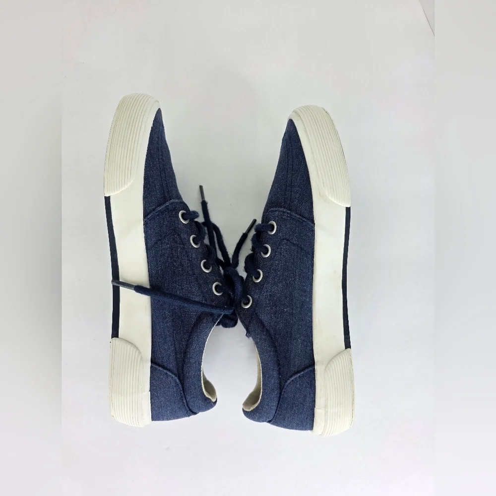 Polo Ralph Lauren Kids Faxon II Lace-Up Sneakers Pony Logo Cotton Canvas SZ 13.5